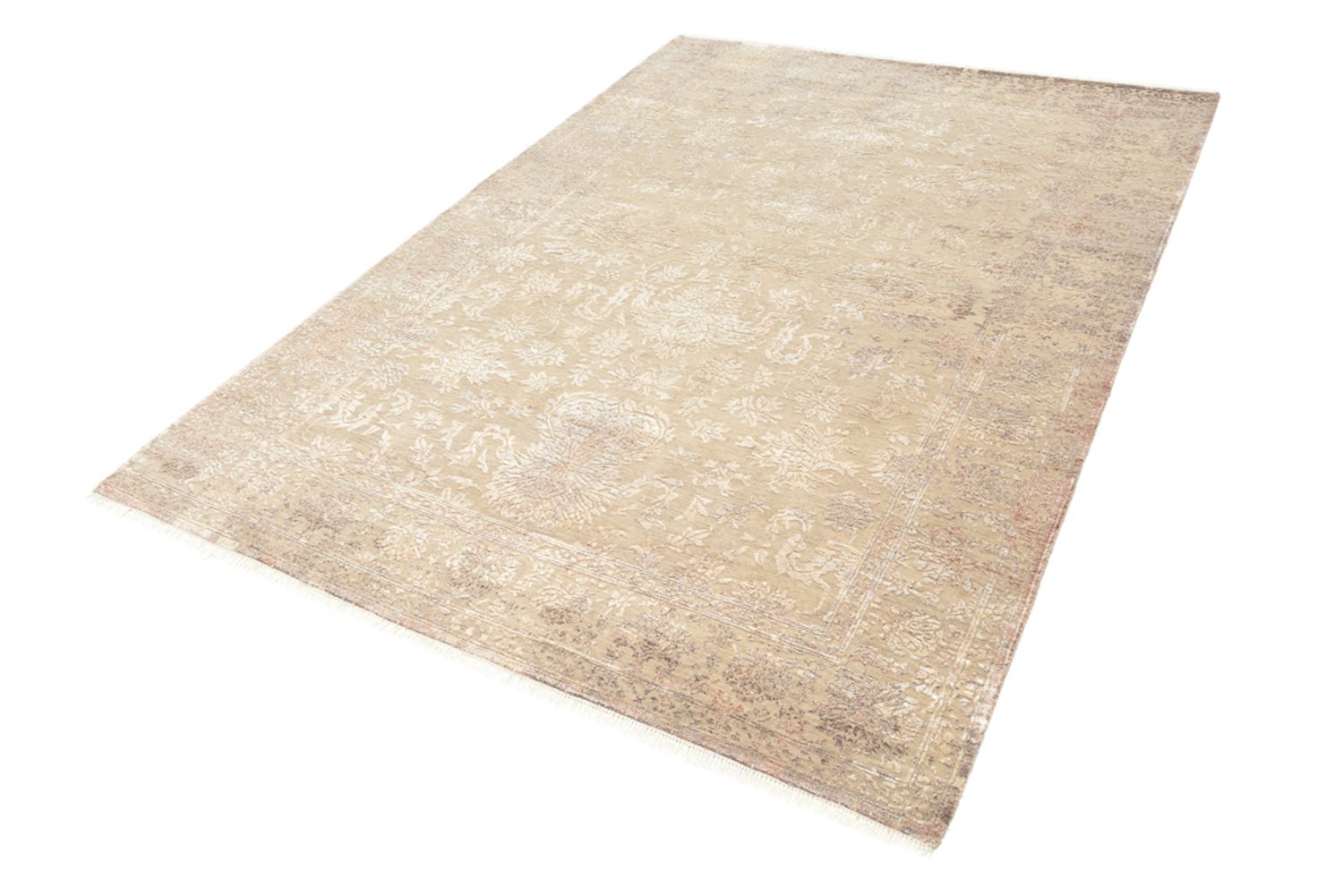 Designer tæppe - 179 x 131 cm - lys beige