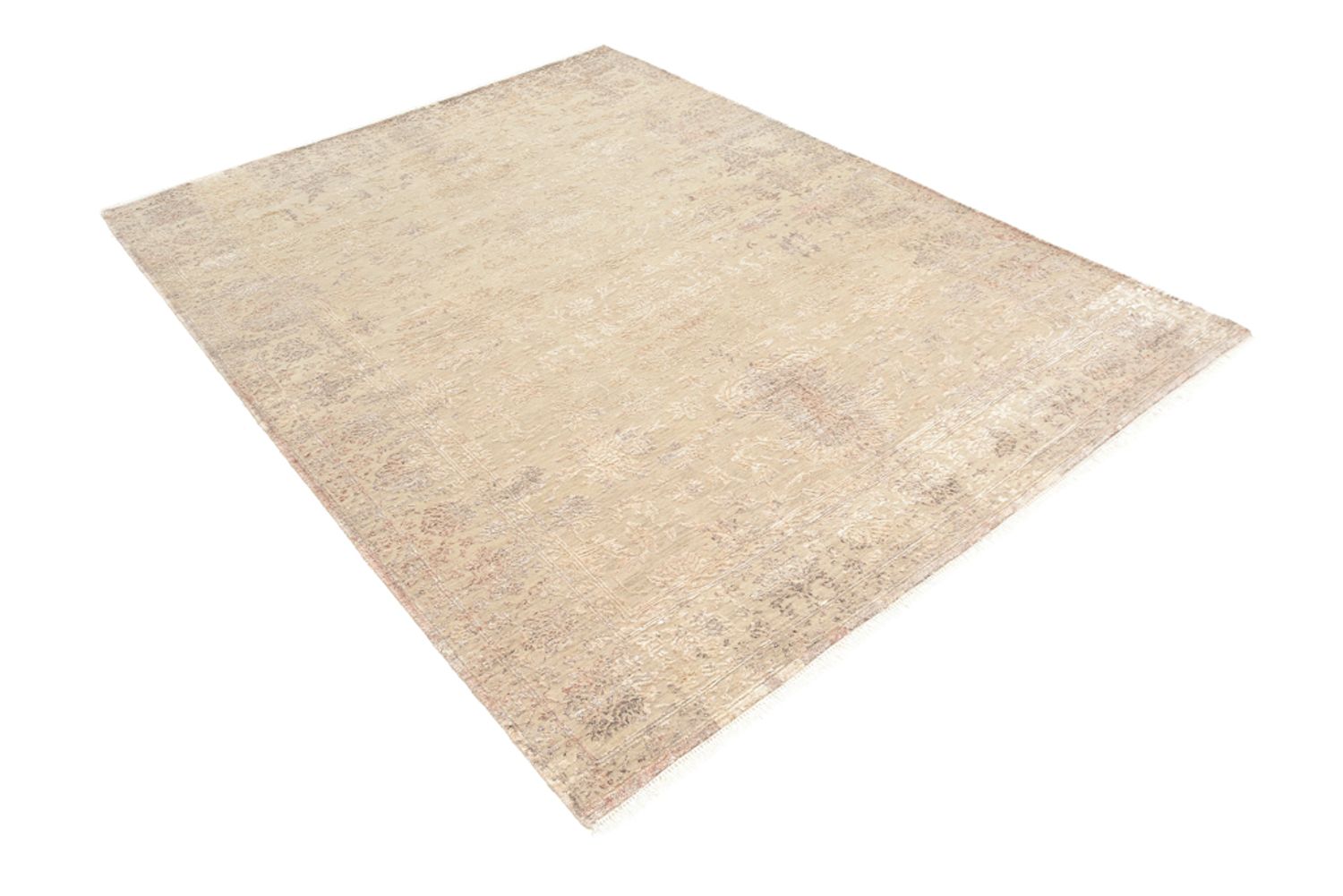 Designer tæppe - 179 x 131 cm - lys beige