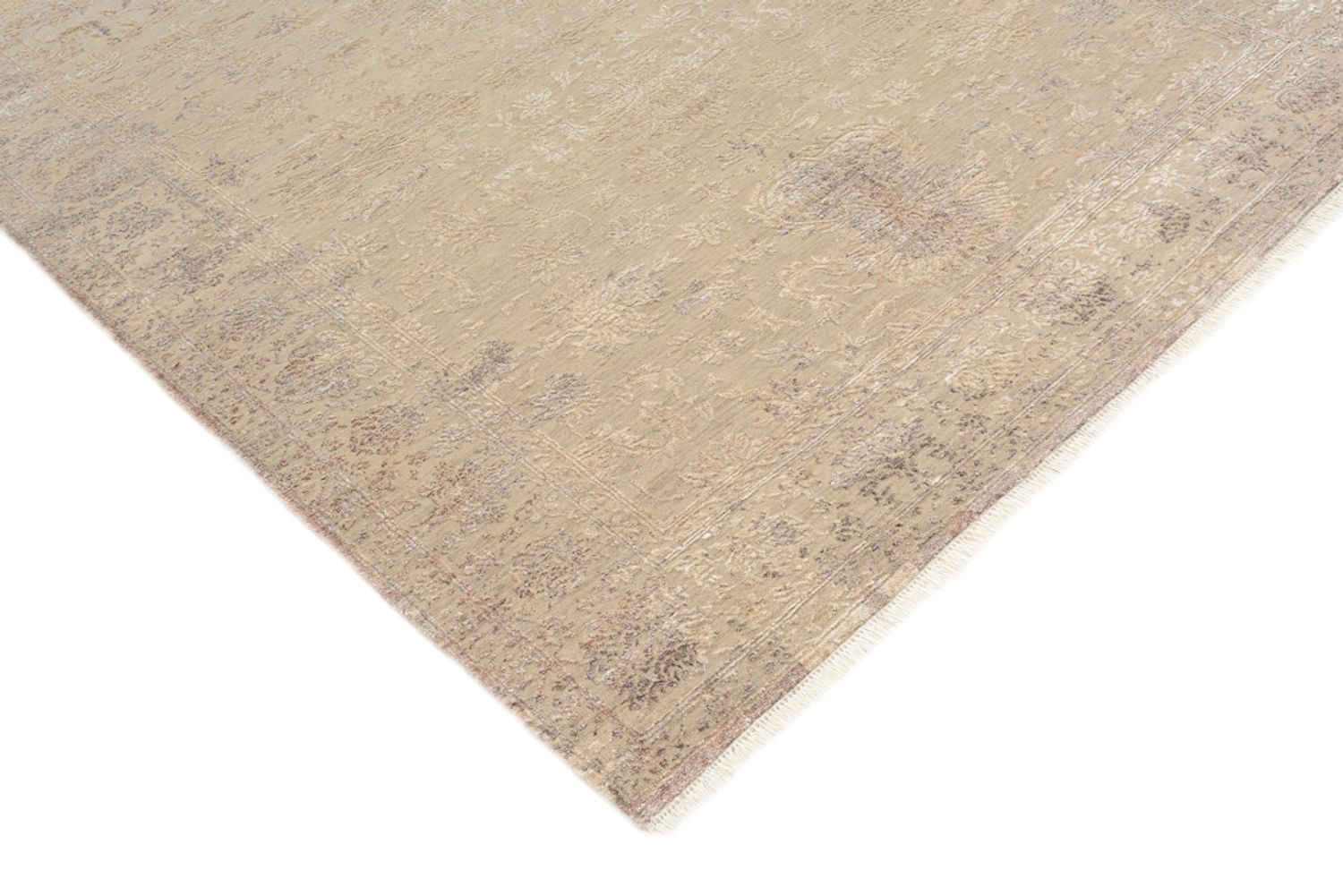Designer tæppe - 179 x 131 cm - lys beige