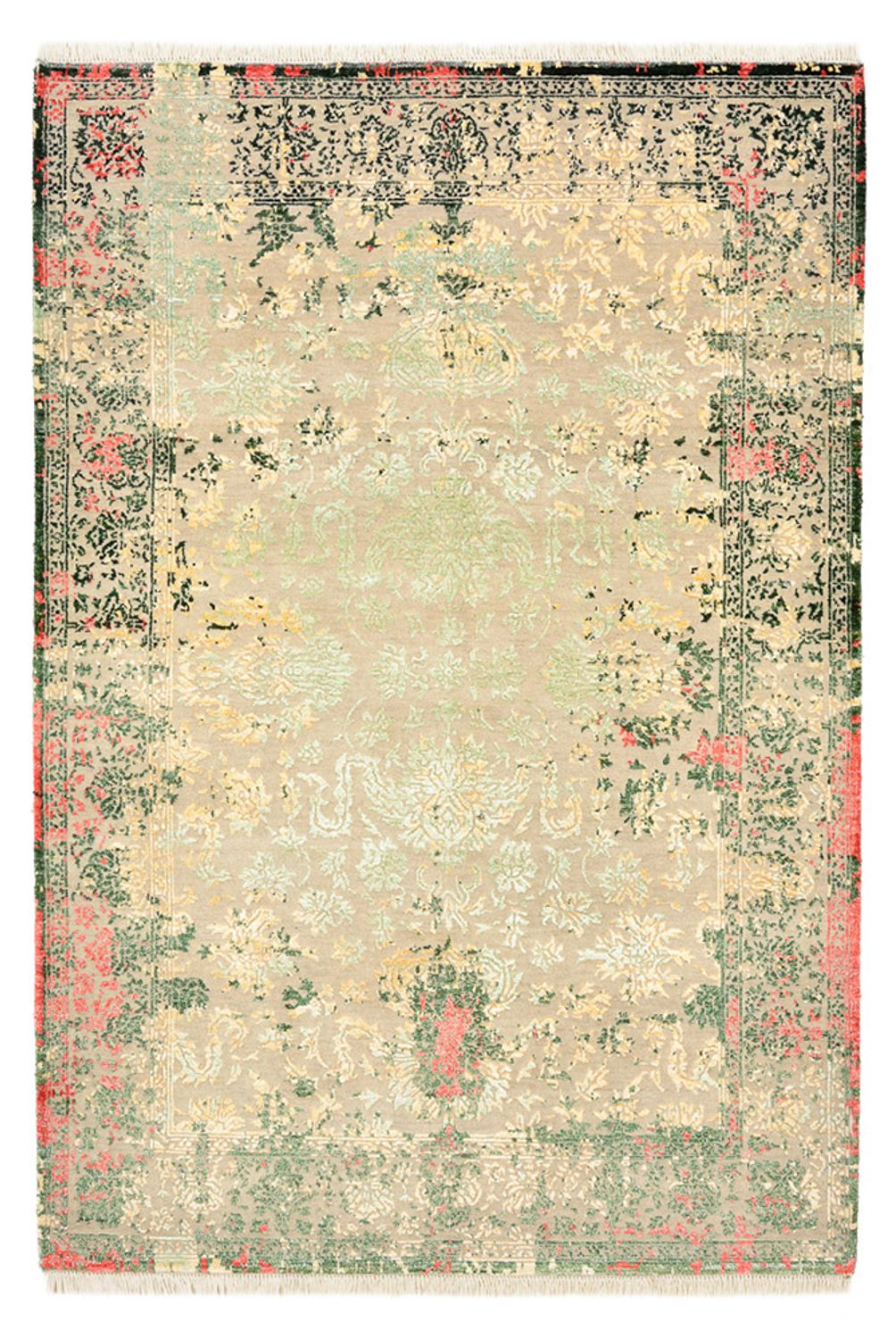 Designer tæppe - 188 x 130 cm - lys beige