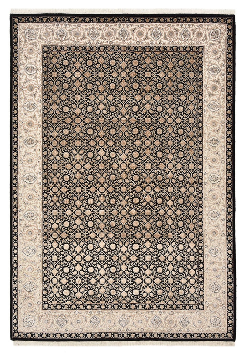 Orientalsk tæppe - Bijar - Indus - 204 x 141 cm - mørk beige