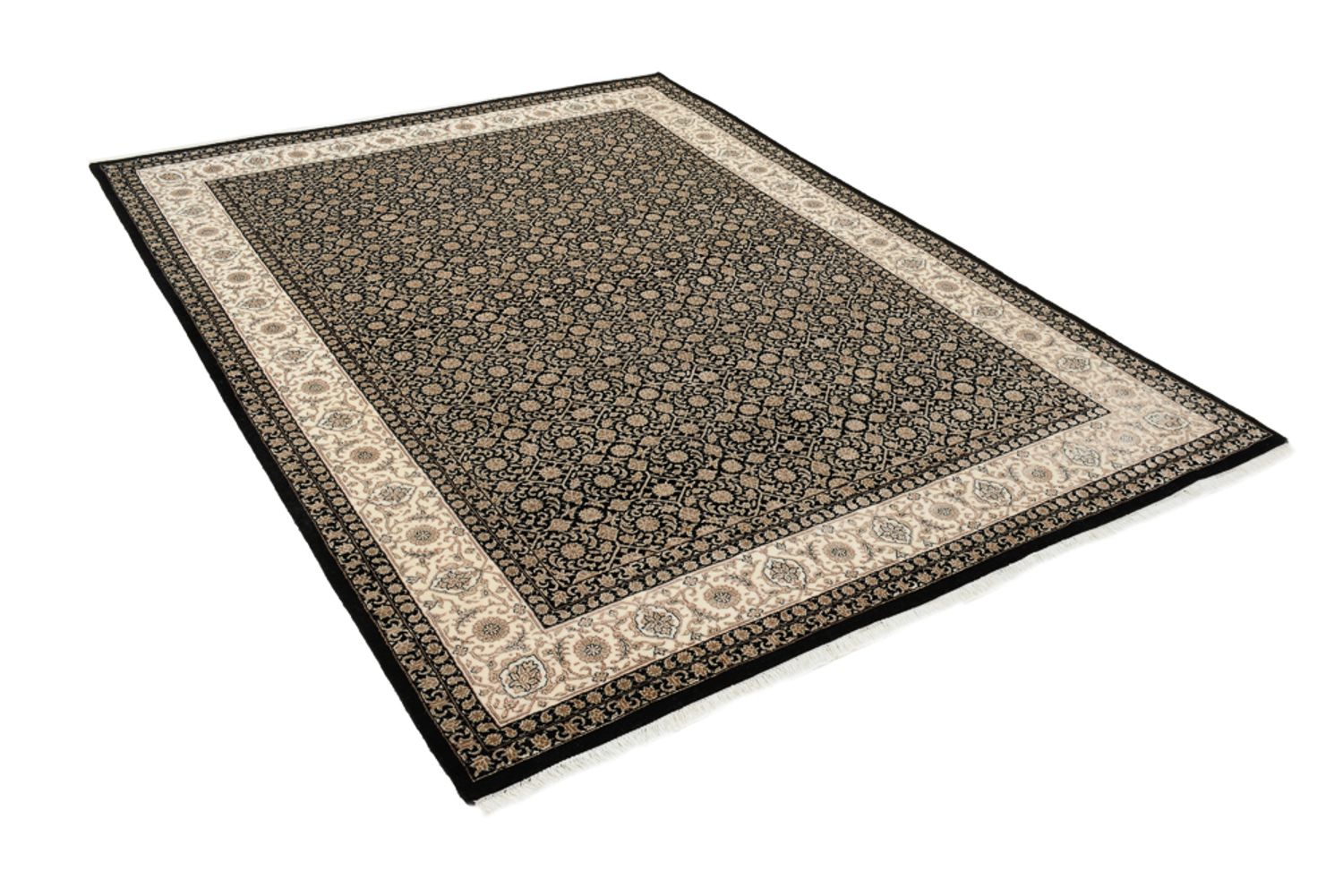 Orientalsk tæppe - Bijar - Indus - 203 x 144 cm - mørk beige