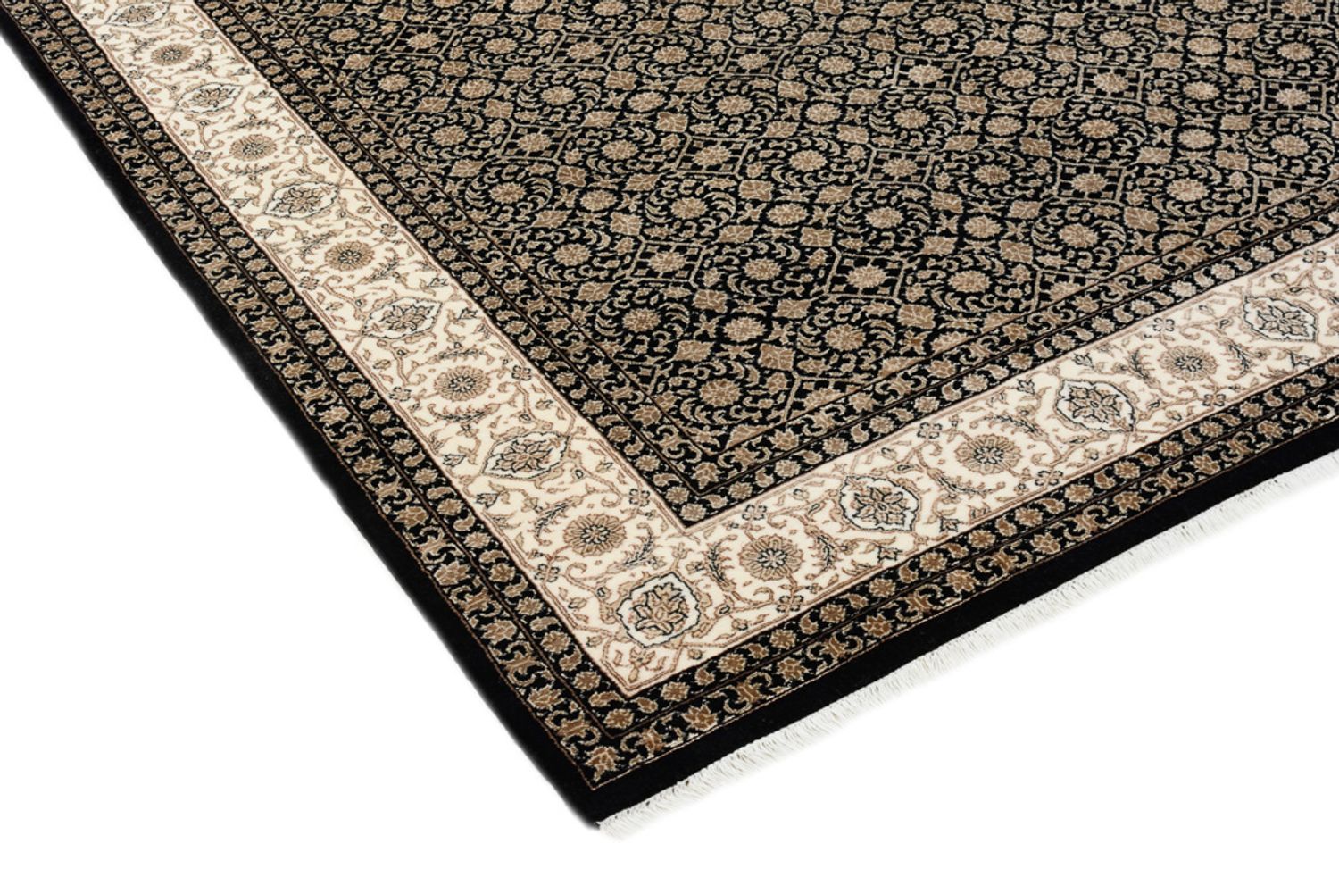 Orientalsk tæppe - Bijar - Indus - 203 x 144 cm - mørk beige