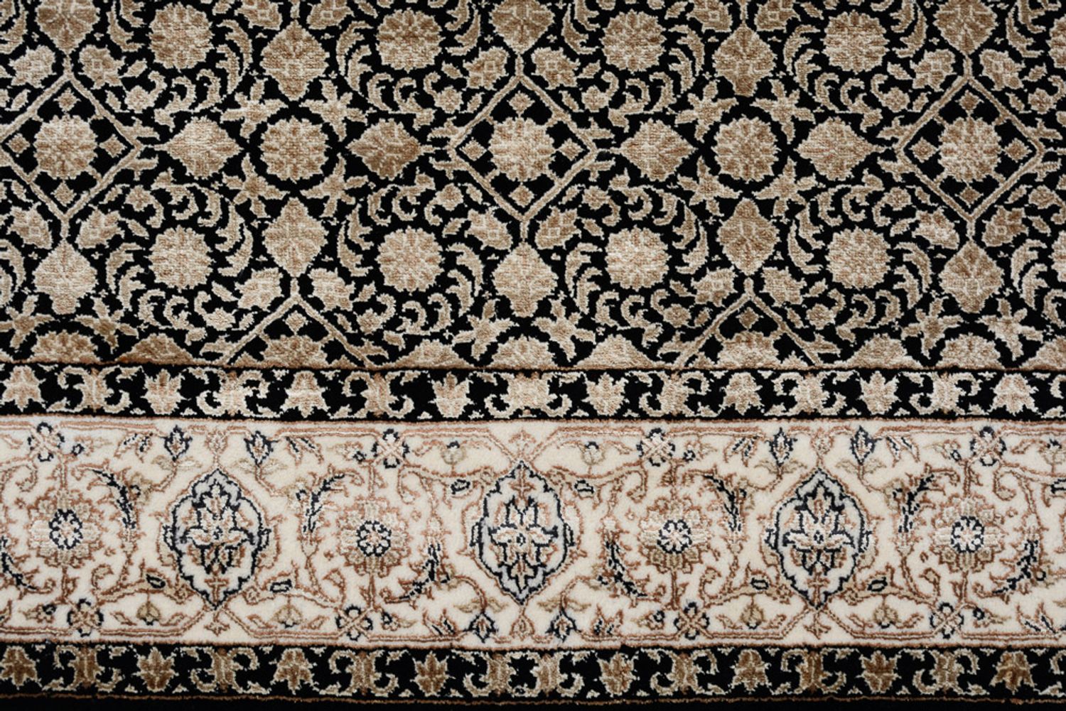 Orientalsk tæppe - Bijar - Indus - 203 x 144 cm - mørk beige