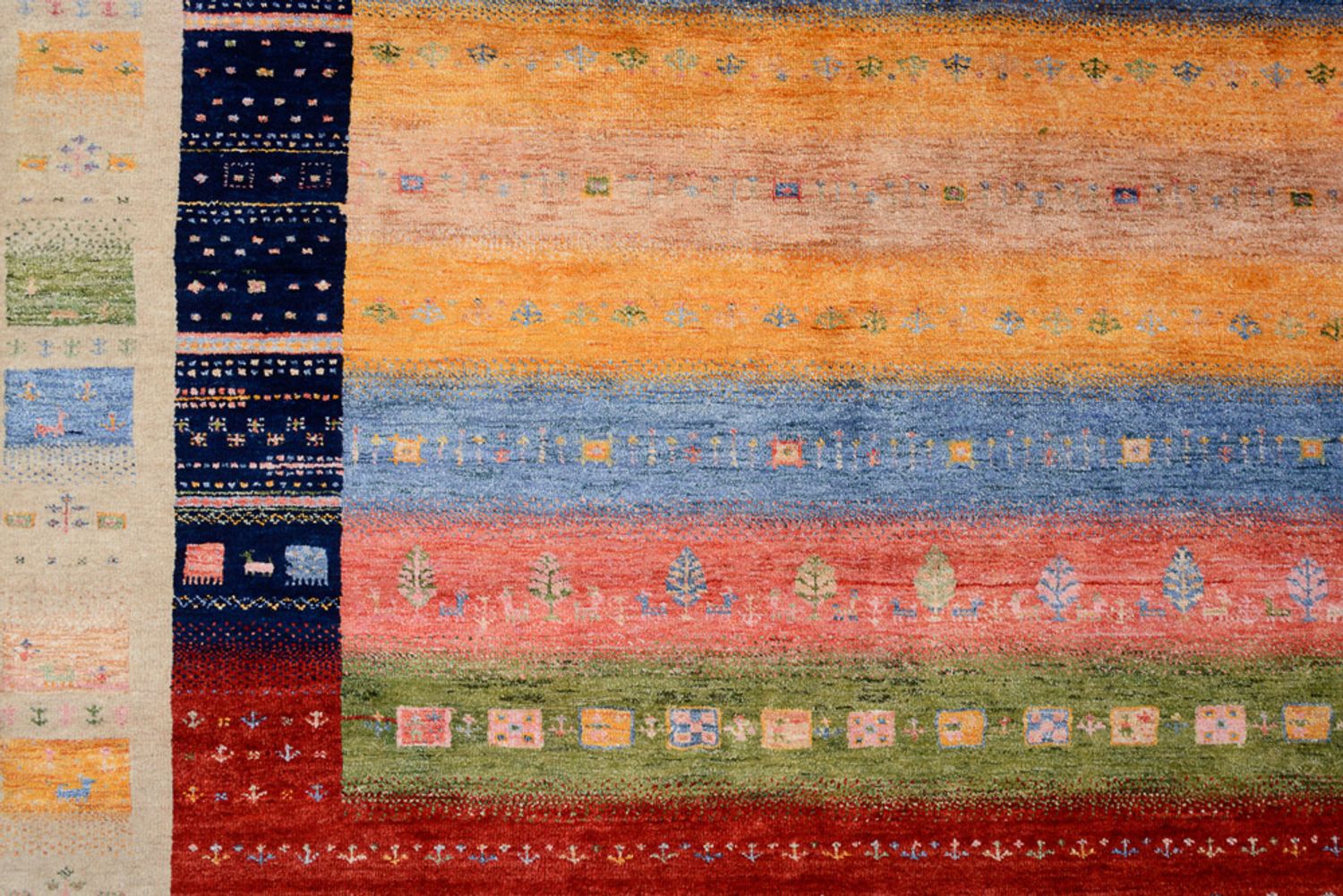 Gabbeh-tæppe - Loribaft Indus - 244 x 173 cm - flerfarvet