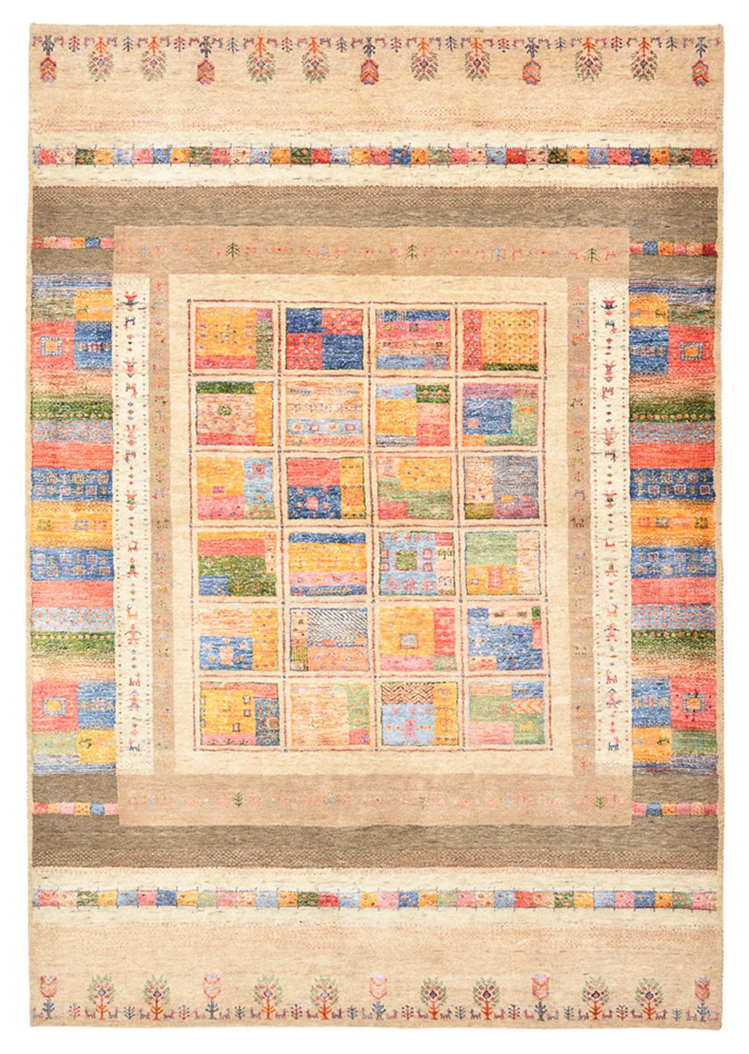 Gabbeh-tæppe - Loribaft Indus - 244 x 171 cm - flerfarvet