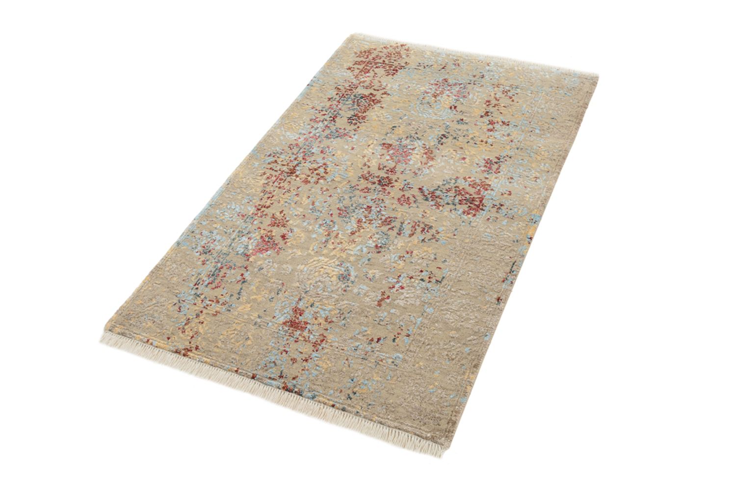 Designer tæppe - 129 x 81 cm - lys beige