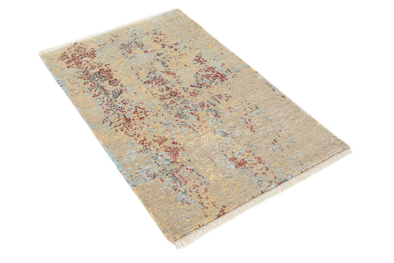 Designer tæppe - 129 x 81 cm - lys beige