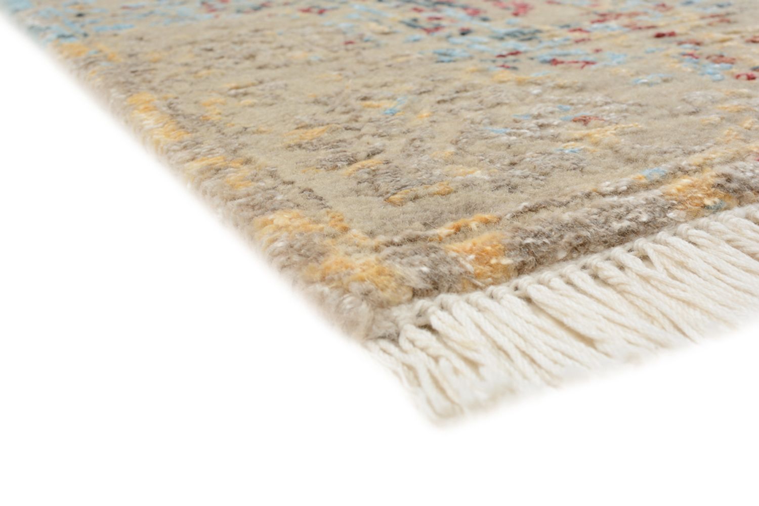Designer tæppe - 129 x 81 cm - lys beige