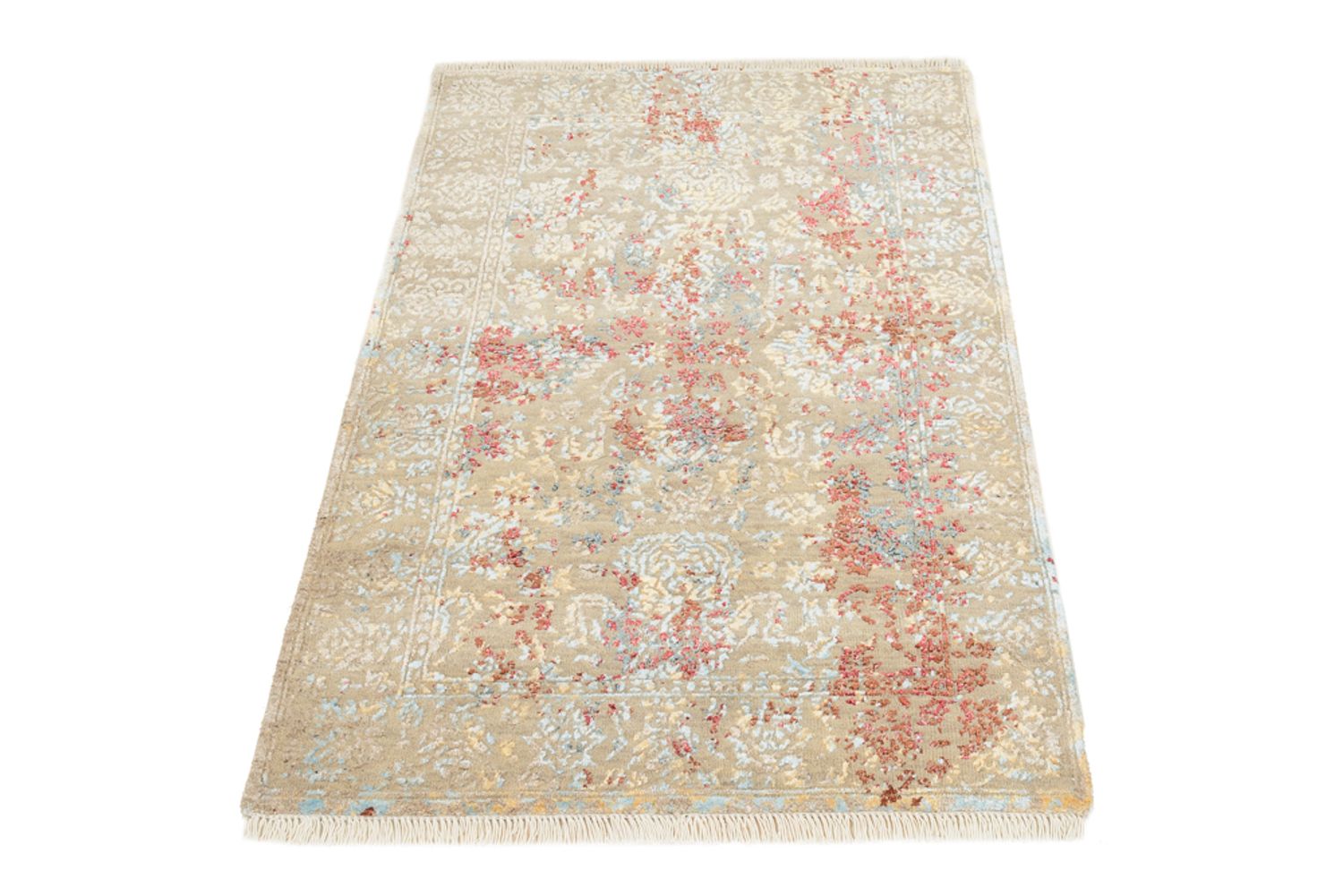 Designer tæppe - 129 x 81 cm - lys beige