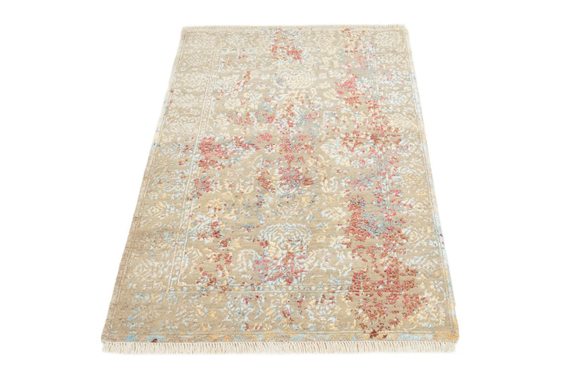 Designer tæppe - 129 x 81 cm - lys beige