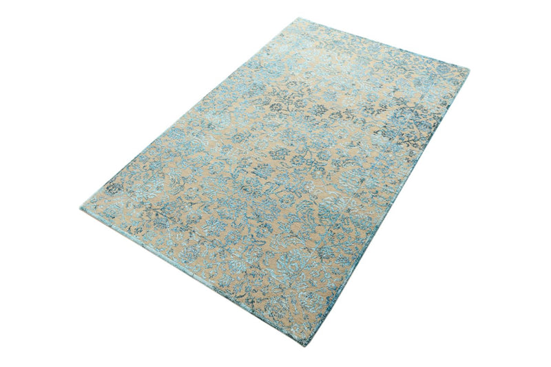 Designer tæppe - 150 x 95 cm - lyseblå