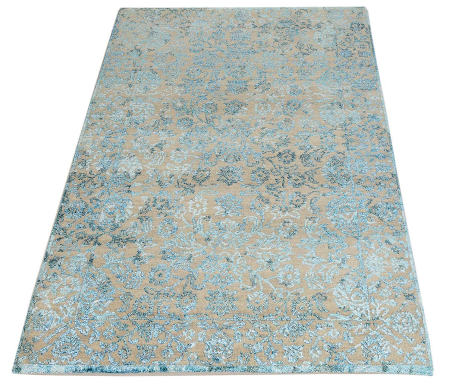 Designer tæppe - 150 x 95 cm - lyseblå