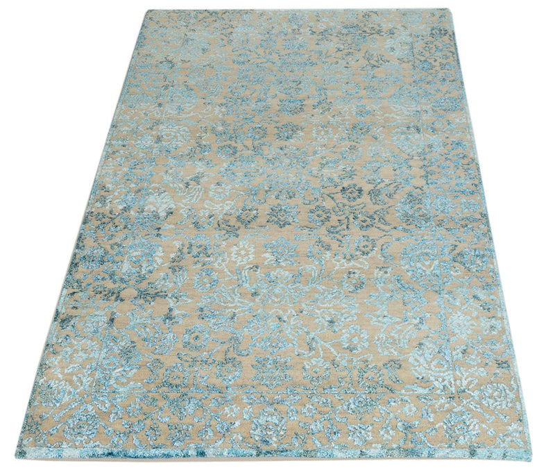 Designer tæppe - 150 x 95 cm - lyseblå