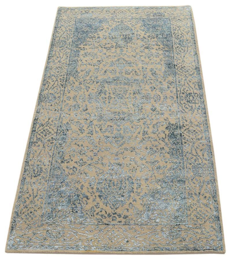 Designer tæppe - 138 x 74 cm - lys beige
