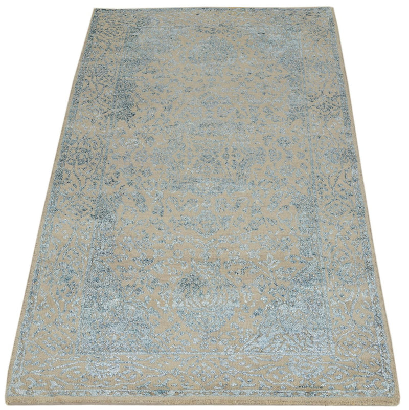 Designer tæppe - 138 x 74 cm - lys beige