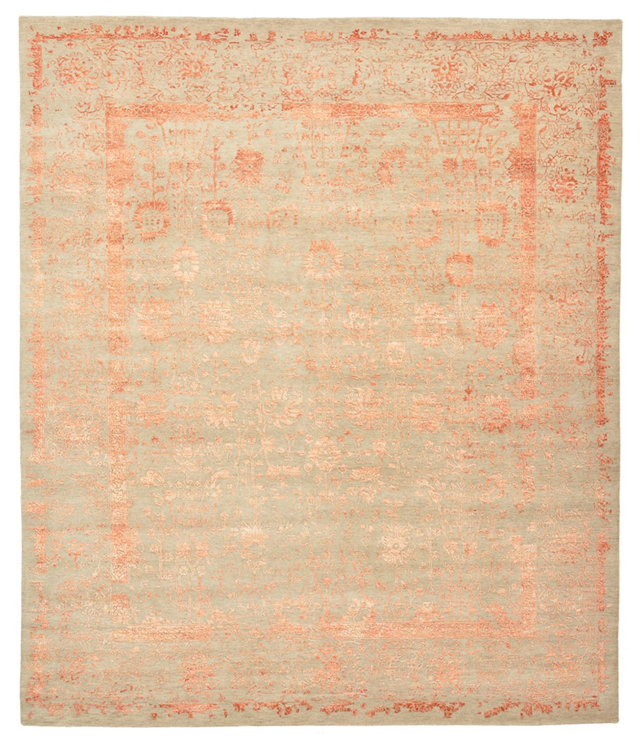 Designer tæppe - 293 x 251 cm - lys brun