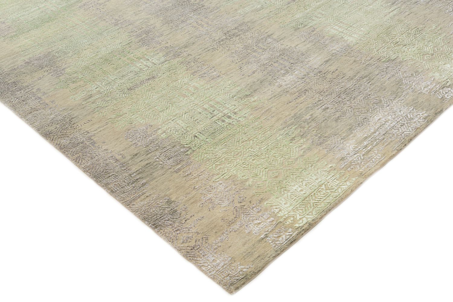 Designer tæppe - 236 x 179 cm - lysegrøn