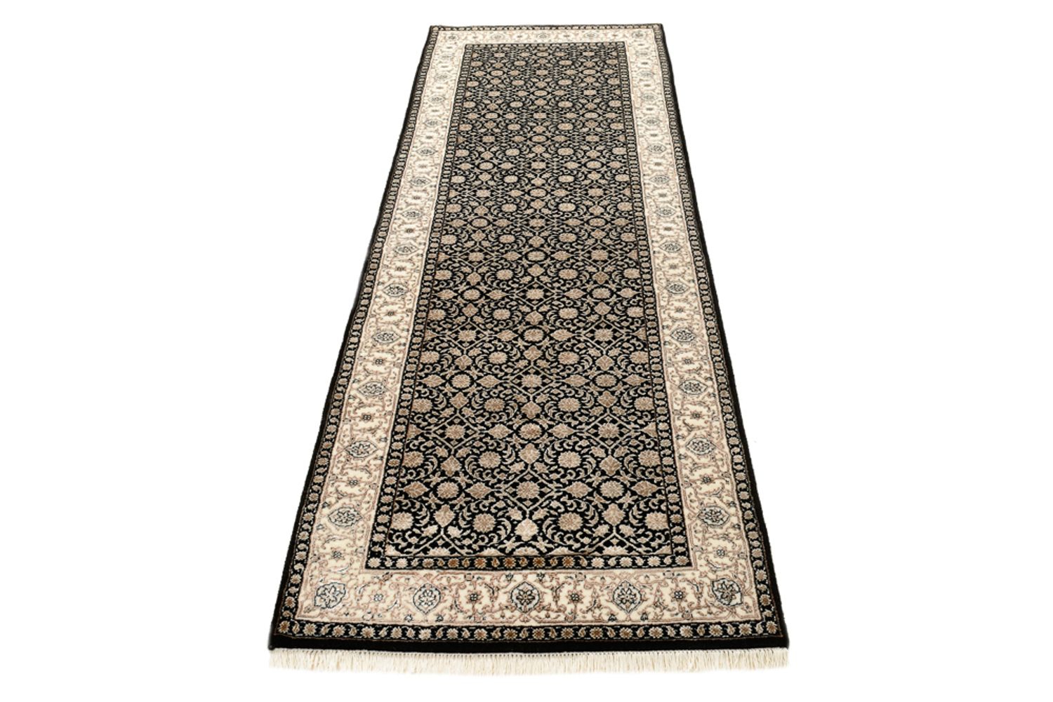 Løber Orientalsk tæppe - Bijar - Indus - 241 x 84 cm - mørk beige