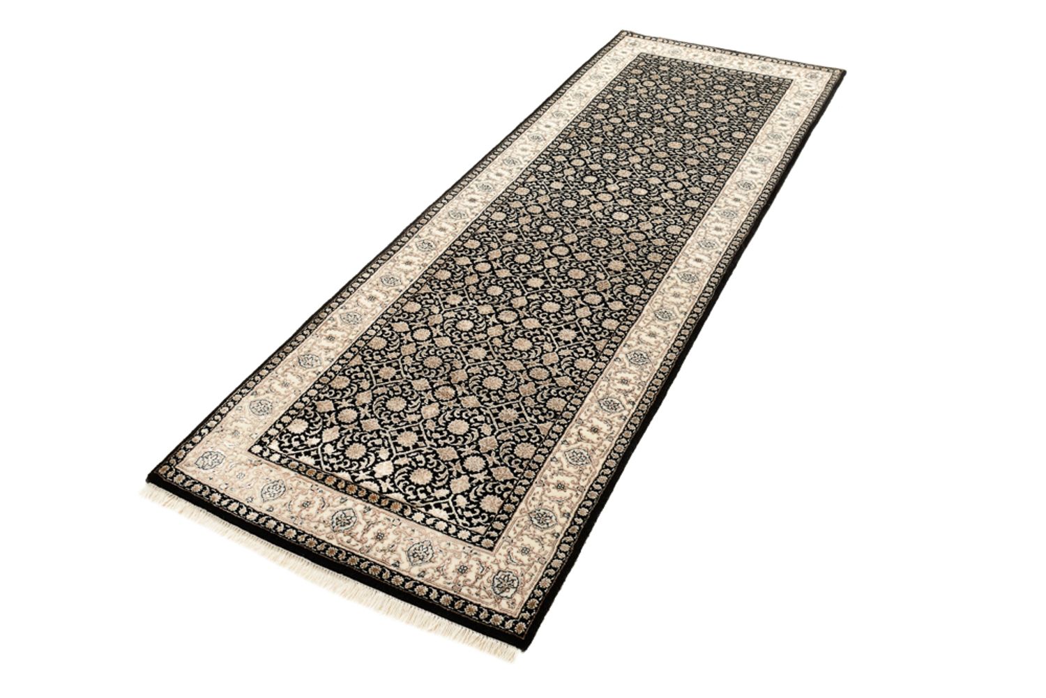 Løber Orientalsk tæppe - Bijar - Indus - 241 x 84 cm - mørk beige