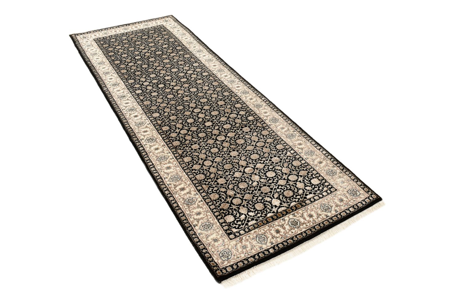 Løber Orientalsk tæppe - Bijar - Indus - 241 x 84 cm - mørk beige
