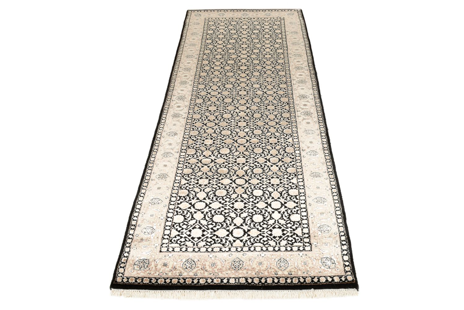 Løber Orientalsk tæppe - Bijar - Indus - 241 x 84 cm - mørk beige