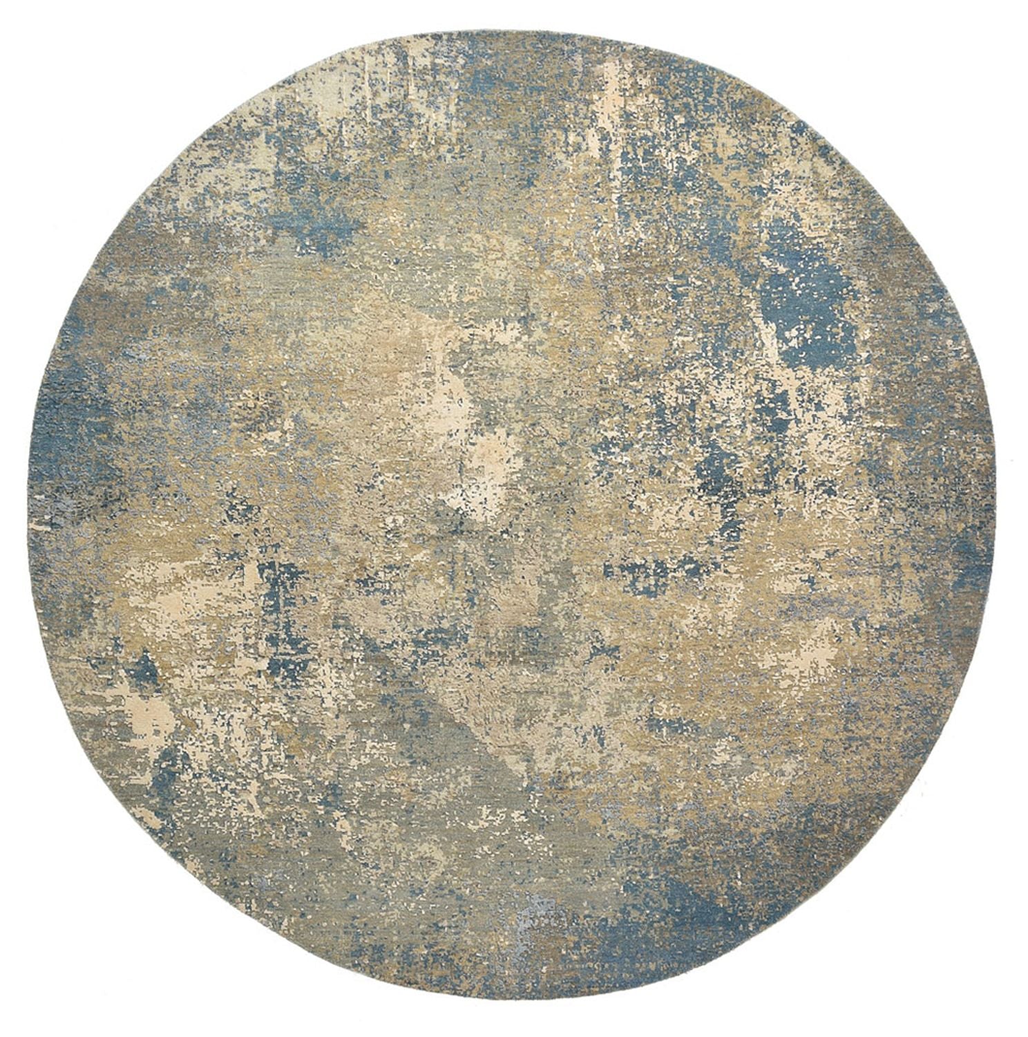 Designer tæppe rundt  - 201 x 199 cm - sand
