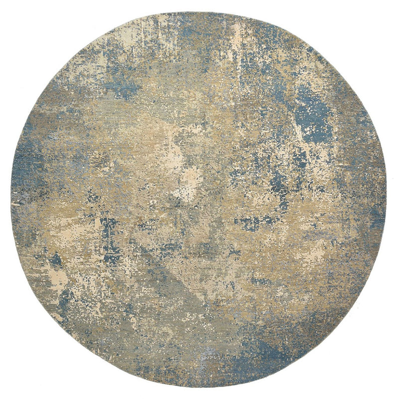 Designer tæppe rundt  - 201 x 199 cm - sand