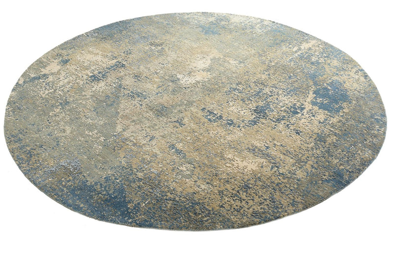 Designer tæppe rundt  - 201 x 199 cm - sand