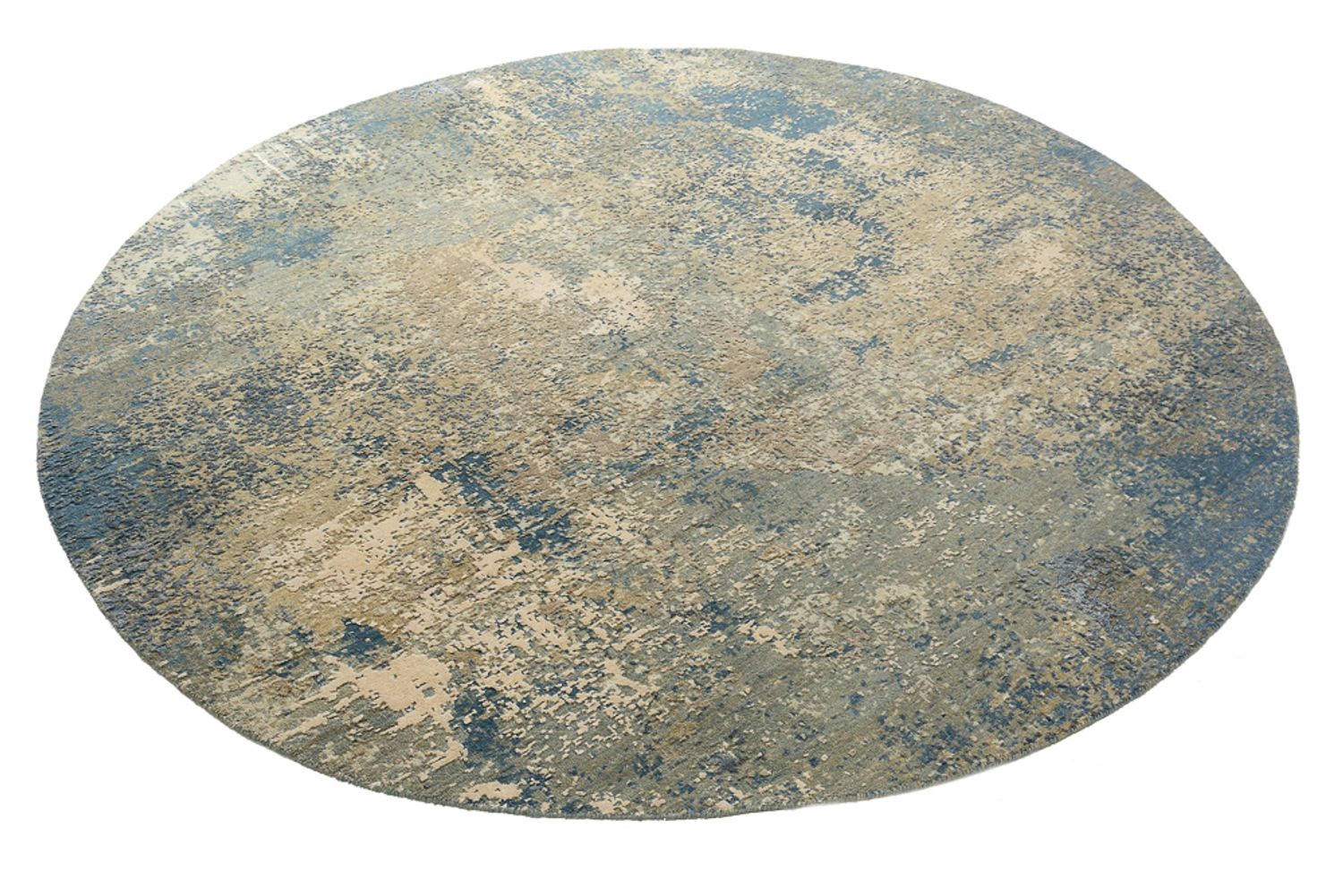 Designer tæppe rundt  - 201 x 199 cm - sand