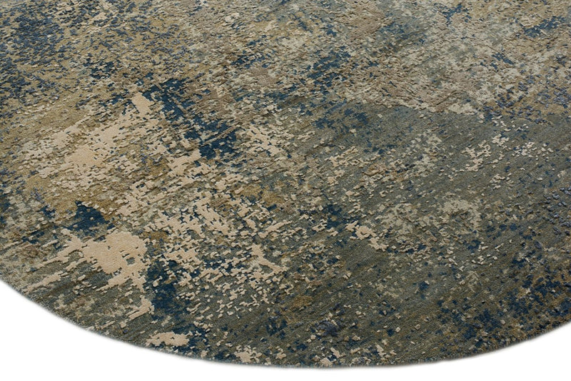 Designer tæppe rundt  - 201 x 199 cm - sand