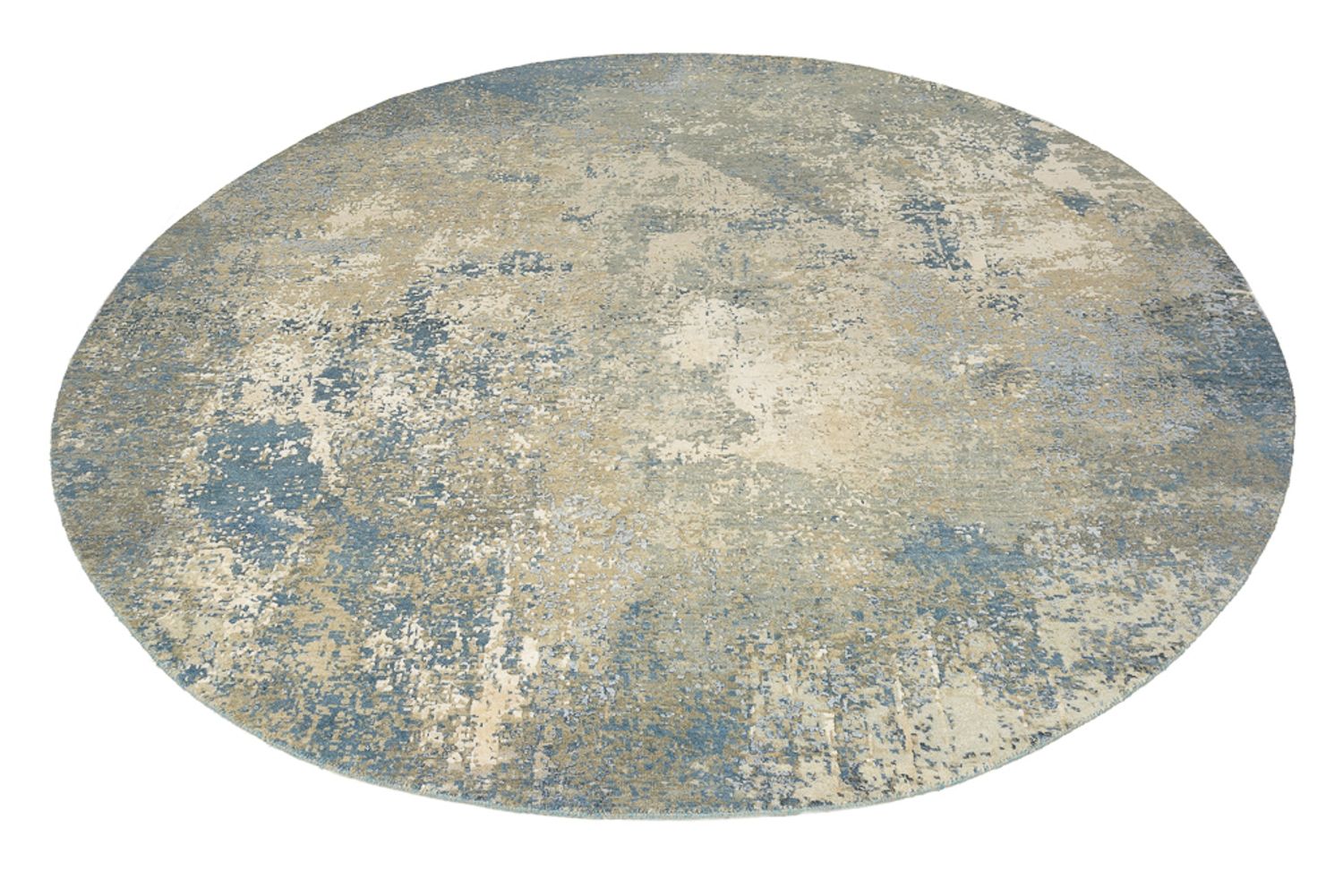 Designer tæppe rundt  - 201 x 199 cm - sand