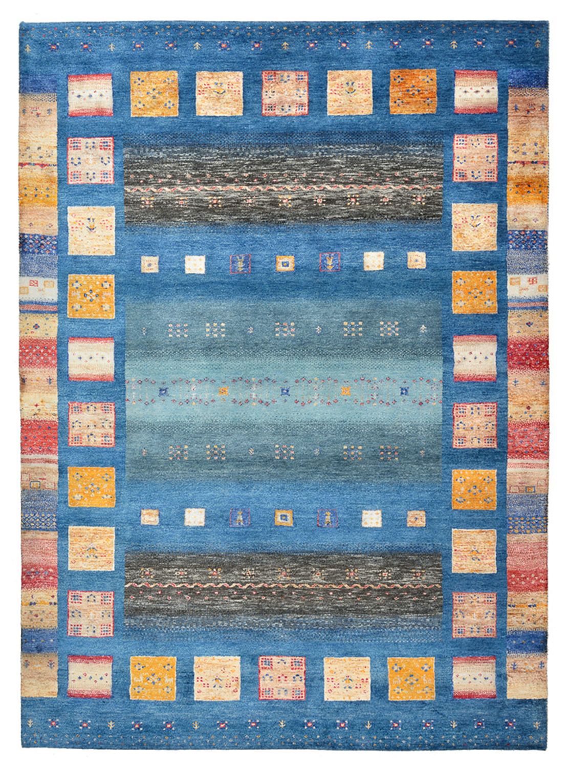 Gabbeh-tæppe - Loribaft Indus - 240 x 175 cm - flerfarvet