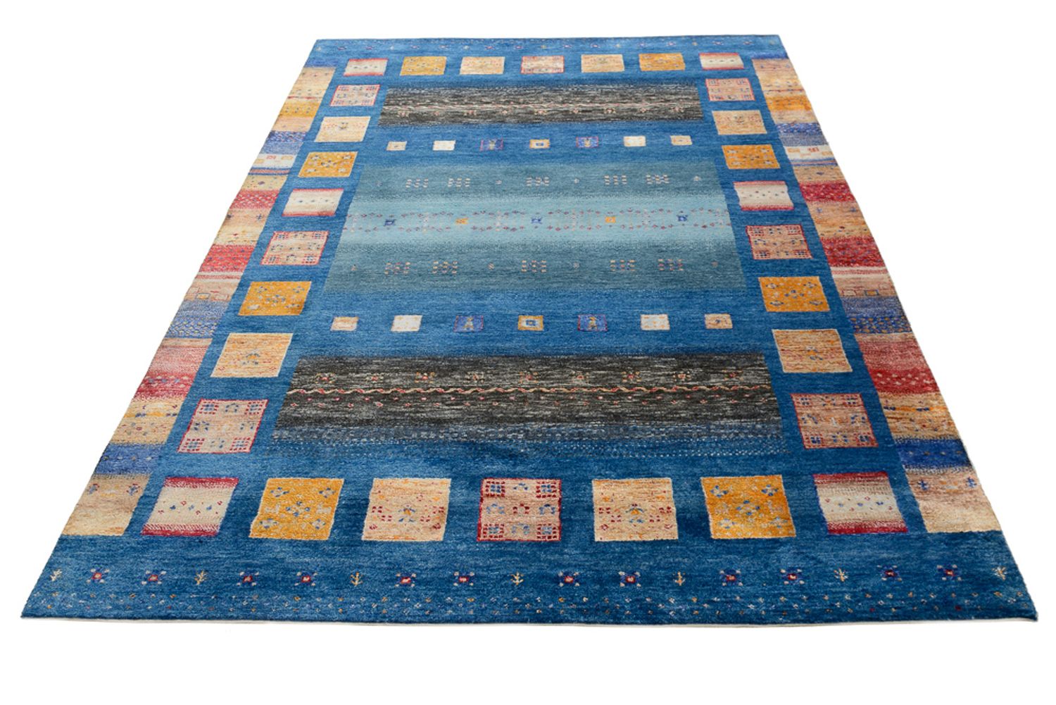 Gabbeh-tæppe - Loribaft Indus - 240 x 175 cm - flerfarvet
