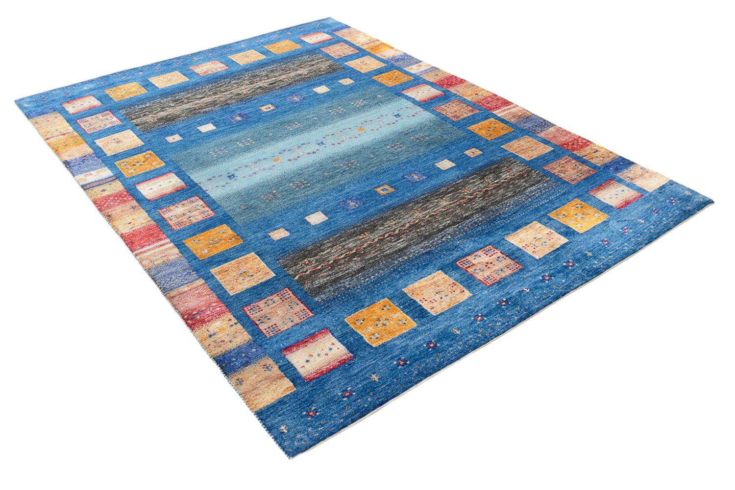 Gabbeh-tæppe - Loribaft Indus - 240 x 175 cm - flerfarvet