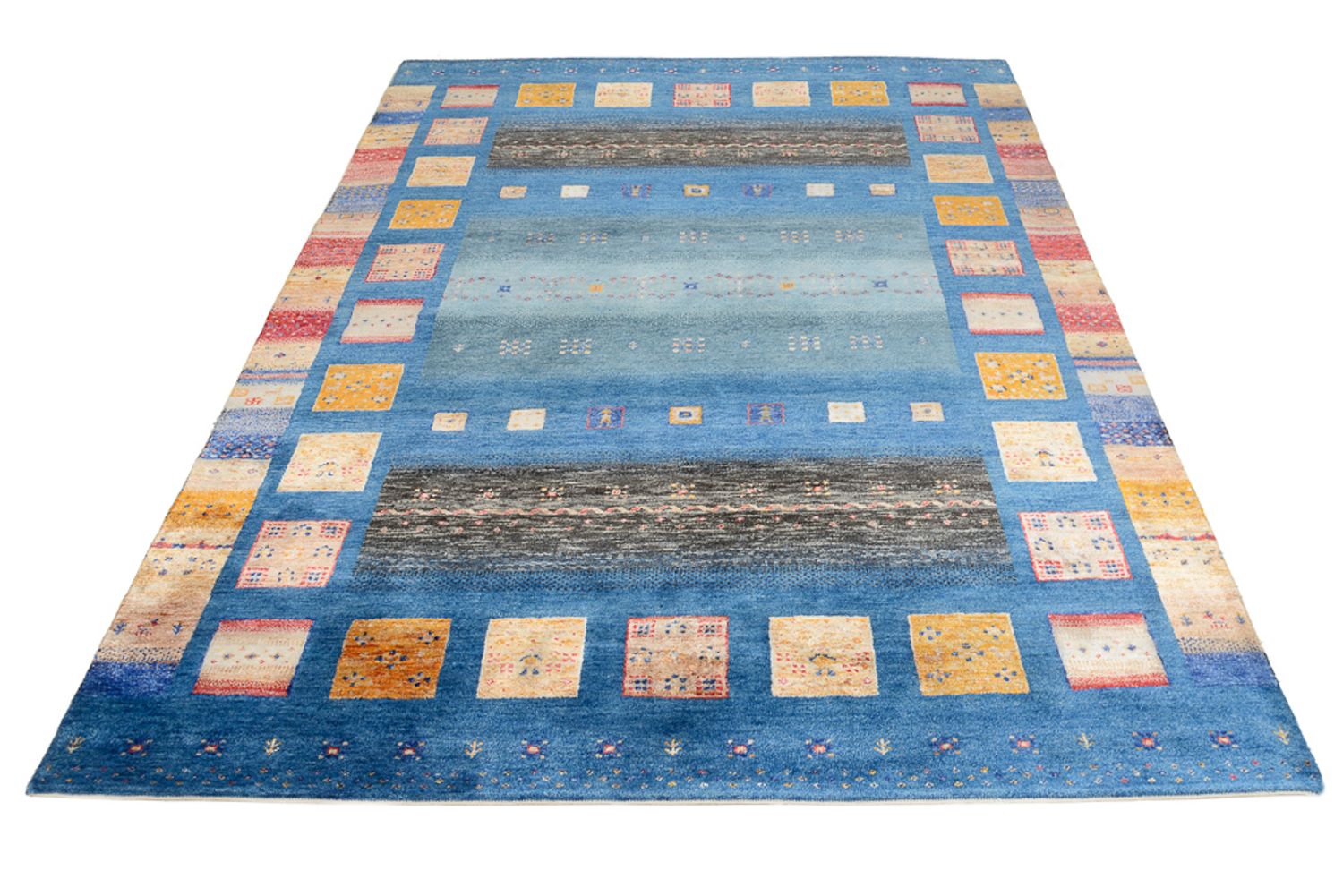 Gabbeh-tæppe - Loribaft Indus - 240 x 175 cm - flerfarvet