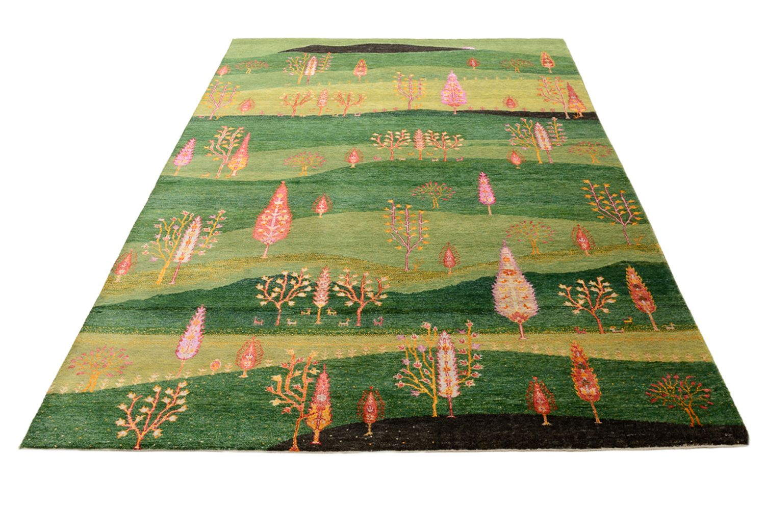Gabbeh-tæppe - Loribaft Indus - 247 x 172 cm - grøn