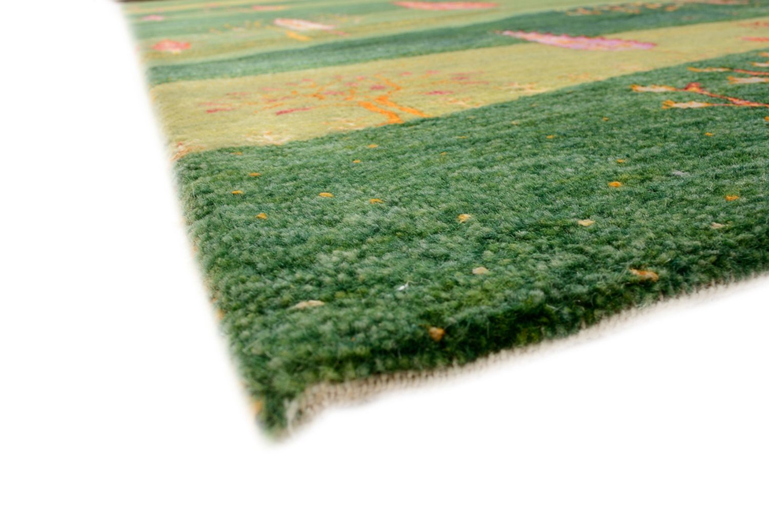 Gabbeh-tæppe - Loribaft Indus - 247 x 172 cm - grøn