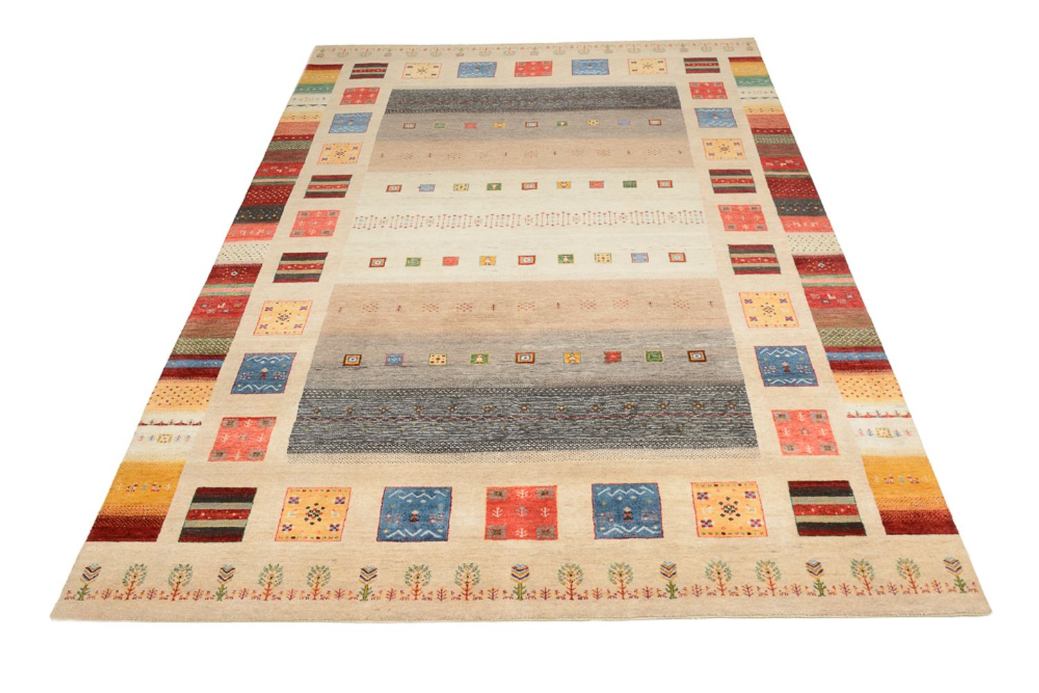 Gabbeh-tæppe - Loribaft Indus - 356 x 252 cm - flerfarvet