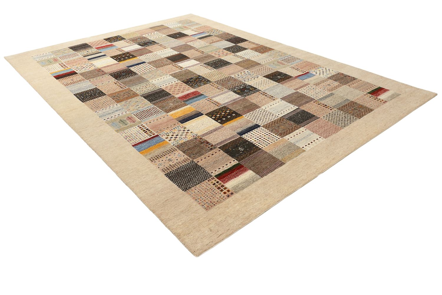Gabbeh-tæppe - Loribaft Indus - 350 x 250 cm - mørk beige