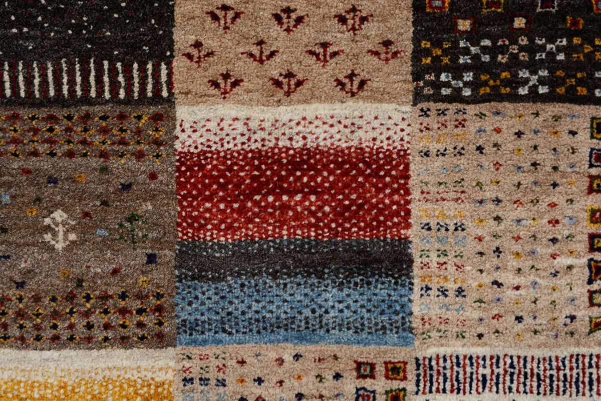 Gabbeh-tæppe - Loribaft Indus - 350 x 250 cm - mørk beige