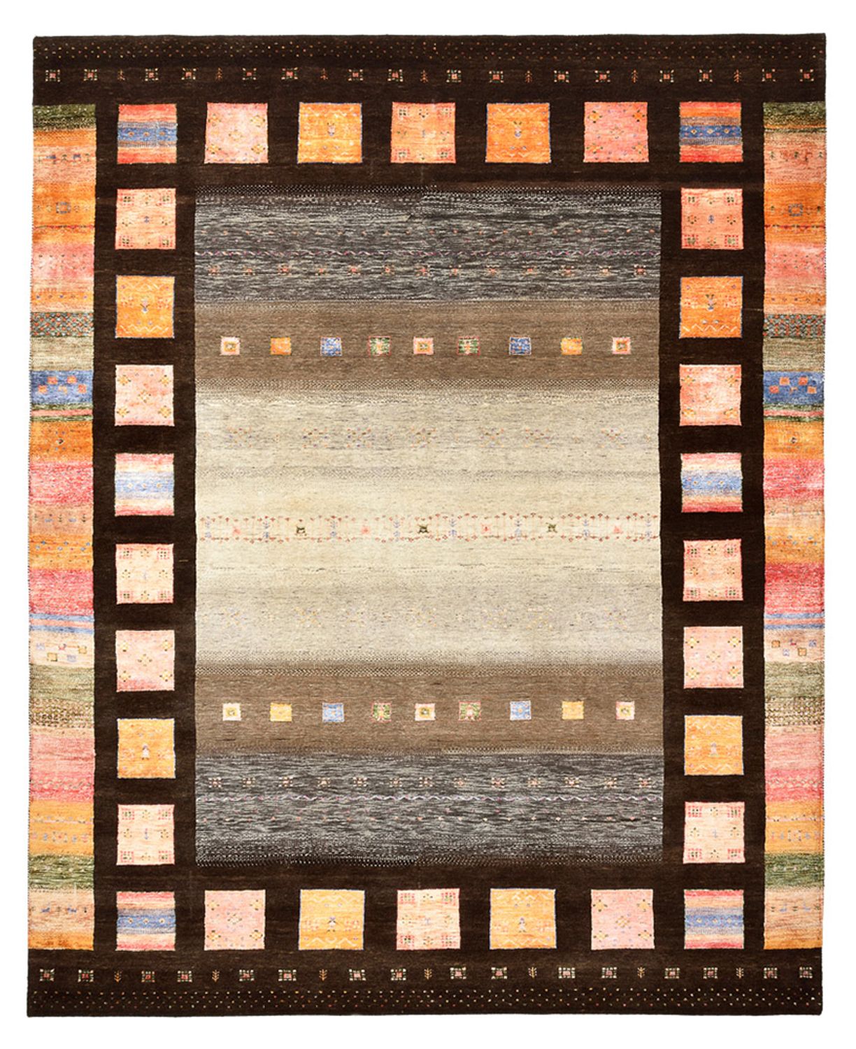 Gabbeh-tæppe - Loribaft Indus - 307 x 250 cm - flerfarvet