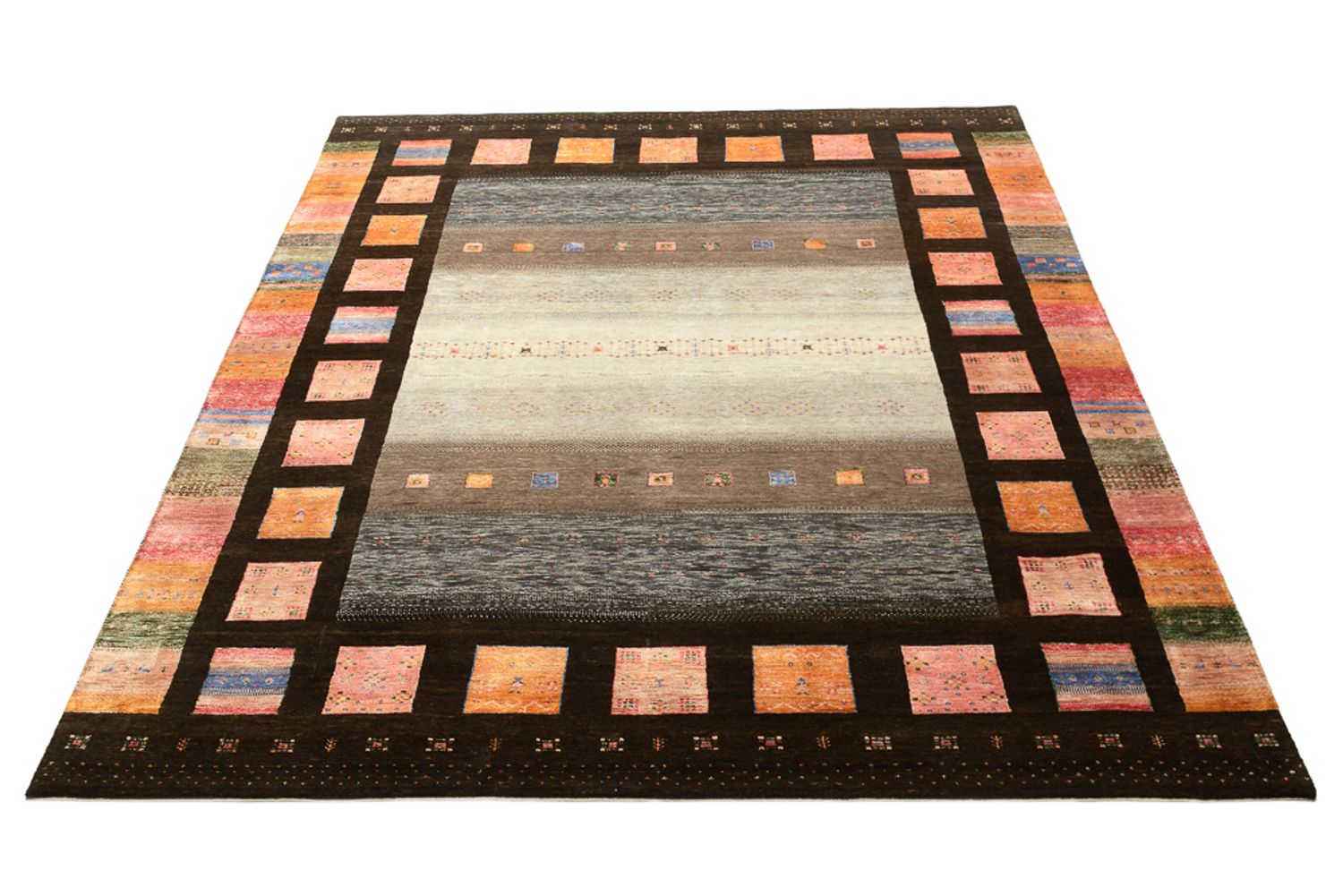 Gabbeh-tæppe - Loribaft Indus - 307 x 250 cm - flerfarvet