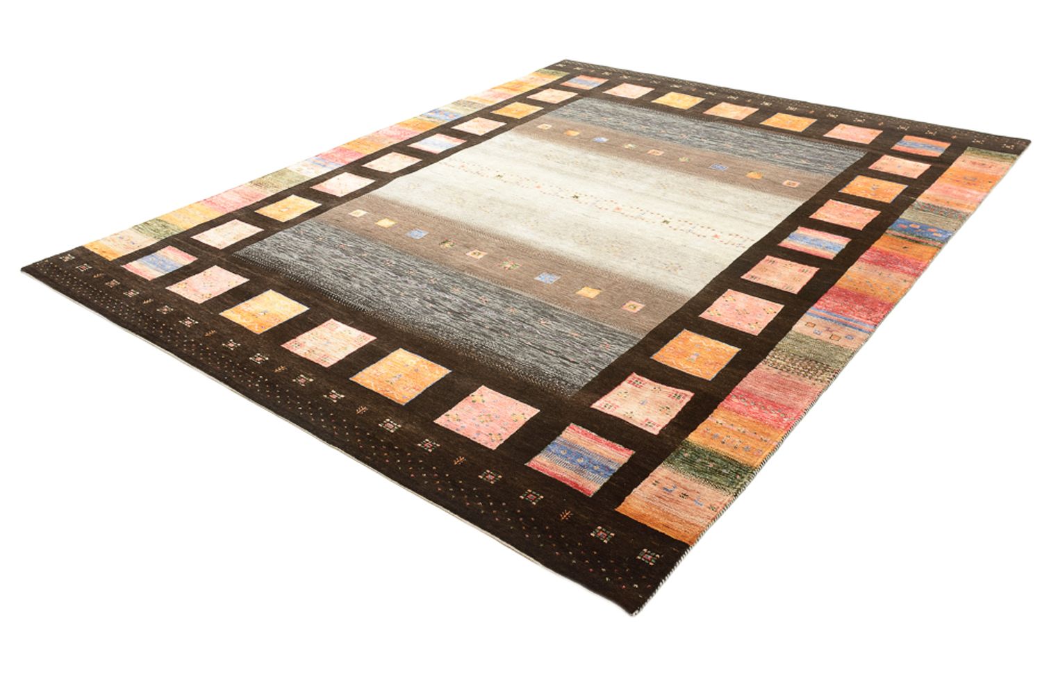 Gabbeh-tæppe - Loribaft Indus - 307 x 250 cm - flerfarvet