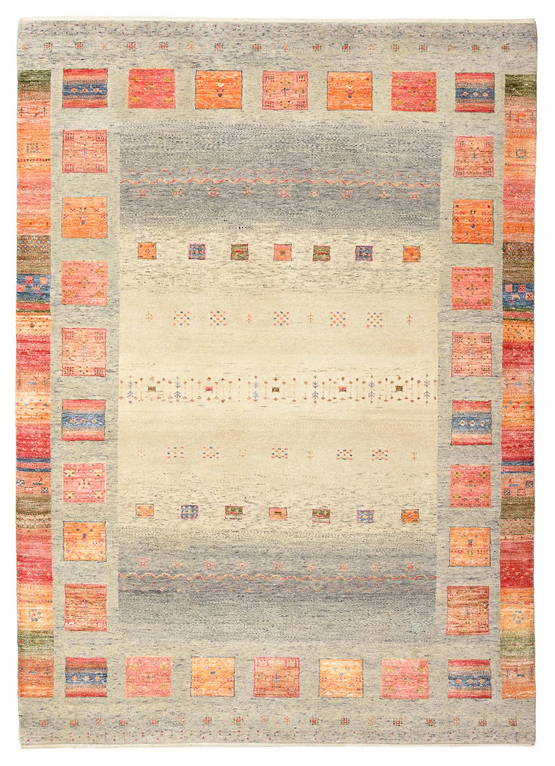 Gabbeh-tæppe - Loribaft Indus - 244 x 176 cm - flerfarvet