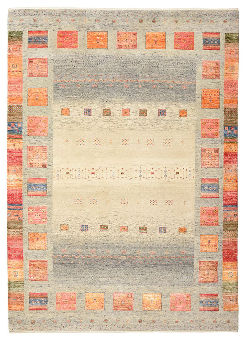 Gabbeh-tæppe - Loribaft Indus - 244 x 176 cm - flerfarvet