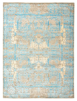 Designer tæppe - 234 x 176 cm - lyseblå