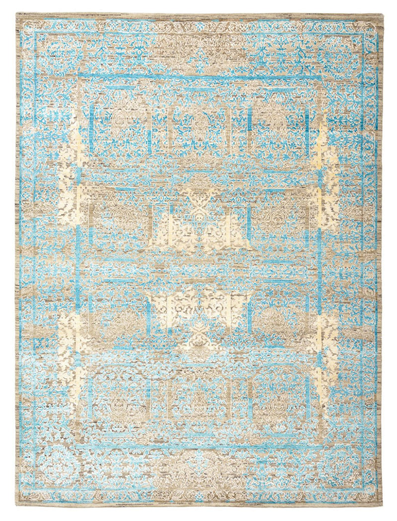 Designer tæppe - 234 x 176 cm - lyseblå