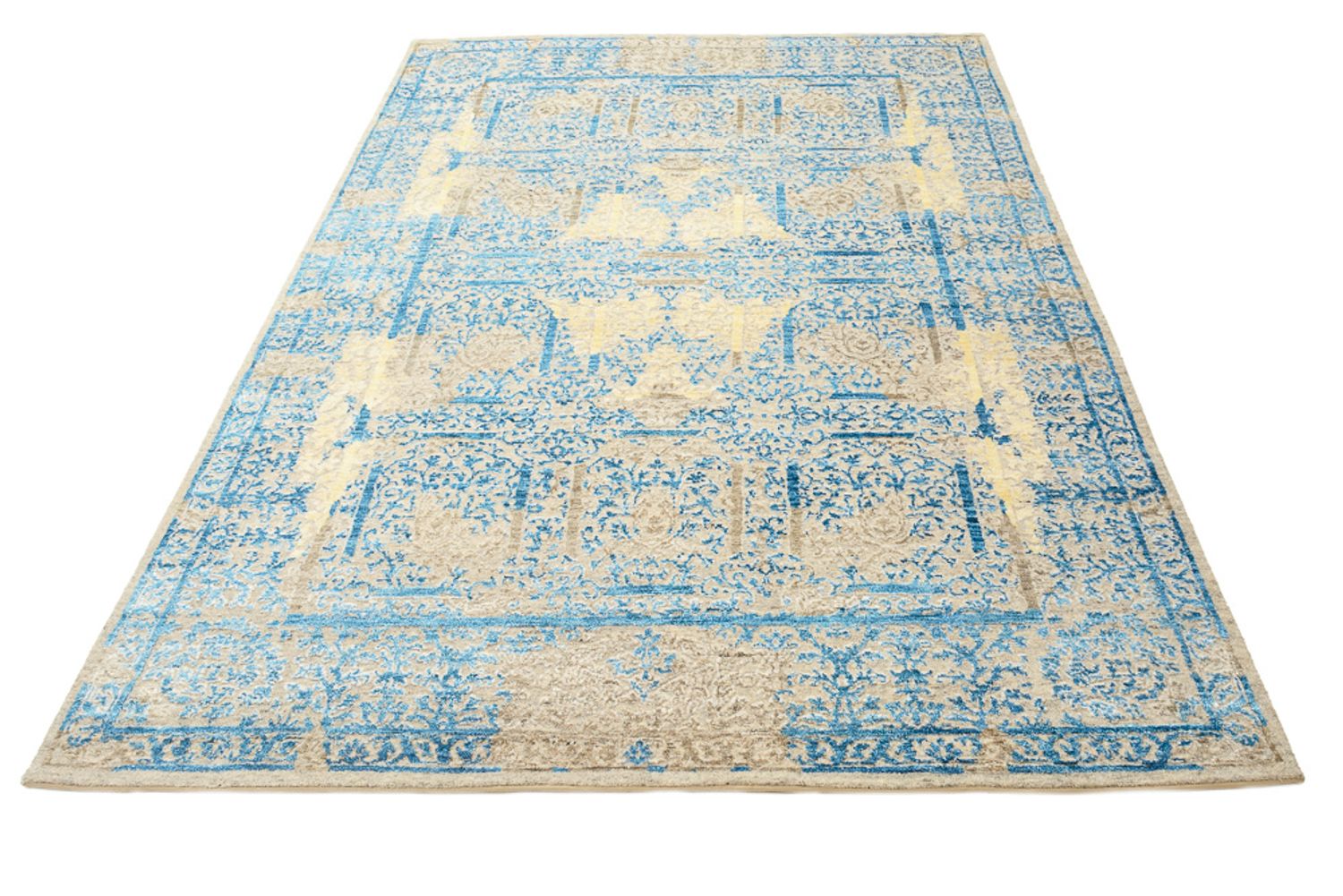 Designer tæppe - 234 x 176 cm - lyseblå