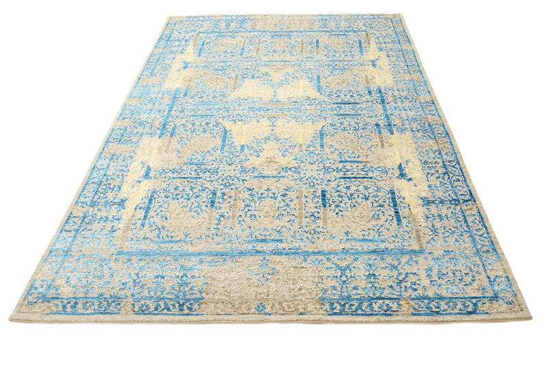 Designer tæppe - 234 x 176 cm - lyseblå